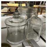 Three Clear Glass Containers