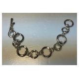 .925 Sterling Hoop Ladies Bracelet