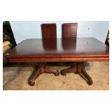 Kathy Ireland Cherry Double Pedestal Dining Table