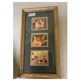 Framed Three Cherub Prints