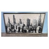 Signed City Sky Line Painting