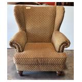 Late 20th Century Upholstered Wing Back Arm Chair