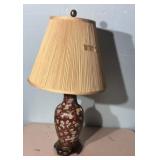 Modern Red Ceramic Vase Lamp