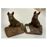 Cast Iron German Shepherd Bookends Set of 2 Circa