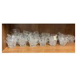 Set of VTG Pressed Glass Punch Cups