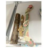 Asian Decorative Knives and Scroll Holder