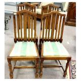 Four English Oak Pub Chairs