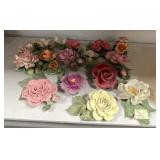 Assorted Group of Capodimonte Porcelain Flowers