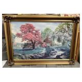 29" x 41" VTG Framed Landscape Print