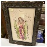 25" x 16"w Rosie Manning Cross Stitch Dancer