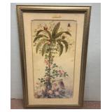 Framed Palm and Bird Print