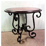 Home Square Cherry Round Side Table