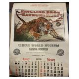 CIRCUS WORLD MUSEUM CALENDAR 1976 BARABOO