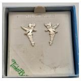 Sterling Disney Tinkerbell Earrings in Box