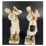 Two Bisque Porcelain Doctor Figurines by Arnart