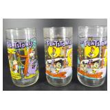 3 Hardees Flintsones 30 Years Collector Glasses