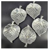 5 Metal Leaf Dishes