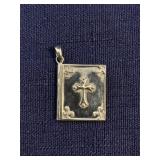 Sterling silver religious Lords prayer charm