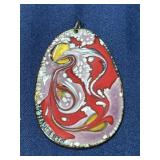 Asian Enamel necklace pendant