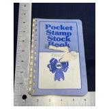 Pocket stamp book with canceled postal stamps