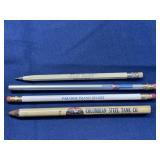 advertising pencil lot Colombian steel tank