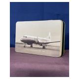 Airplane airlines tin with toiletries Convair 440