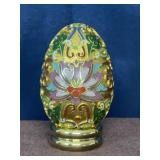 cloisonné flower egg with stand