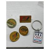 USA Olympics shooting team lapel pin keychain