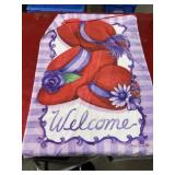 Red hat society Welcome flag