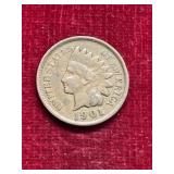 1901 Indian head penny coin