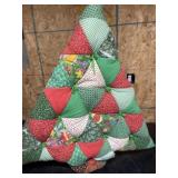 Large patchwork stuffed Christmas tree