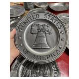 pewter plate 70ï¿½s Sexton USA