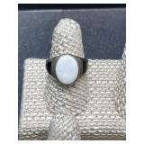 Sterling silver opal ring size 5.75