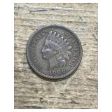 1908 Indian head penny coin