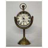 Desk clock Railway regulator lever Swiss brass