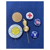 1919 Red Cross Collectible pin lot 1917 county