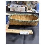 Vintage hand woven basket oval