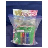 Bag Lot of crafting supplies, markers,glitter