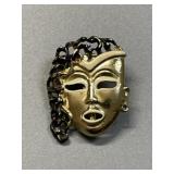 Vintage mask masquerade pin