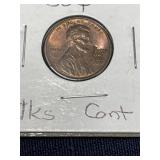 1976 Lincoln cent with Elks club imprint