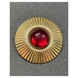 Vintage scarf clip red jelly belly style