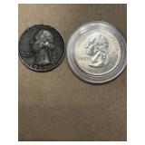 Lot of 2 Washington quarters 2003 Arizona