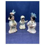 Native American figurine lot of 3