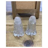 Cut glass salt and pepper shaker set