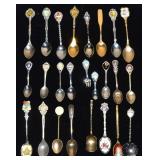 3 Dozen Collector Spoons Some Enamel 1 Lot!