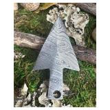 3ï¿½ Damascus Steel Arrowhead Pendant