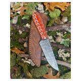 8" Full Tang Damascus Steel Tracker Knife