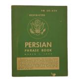 1944 US Army Persian Phrase Book TM30-626