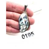 Large Sterling Abalone Shell Pendant