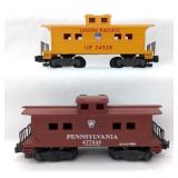 Two American Flyer S Gauge Postwar cabooses custom